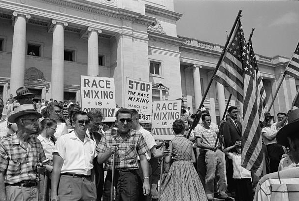 Little Rock, 1959. Rally at State Capitol