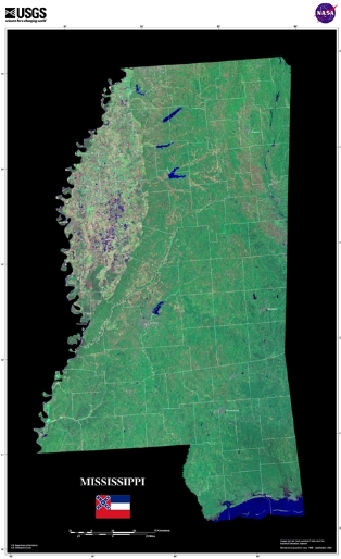 Mississippi color jpg map USGS
