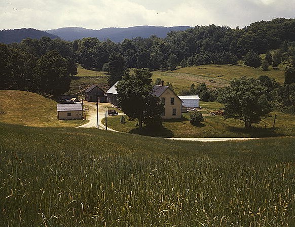 Vermont village color photo